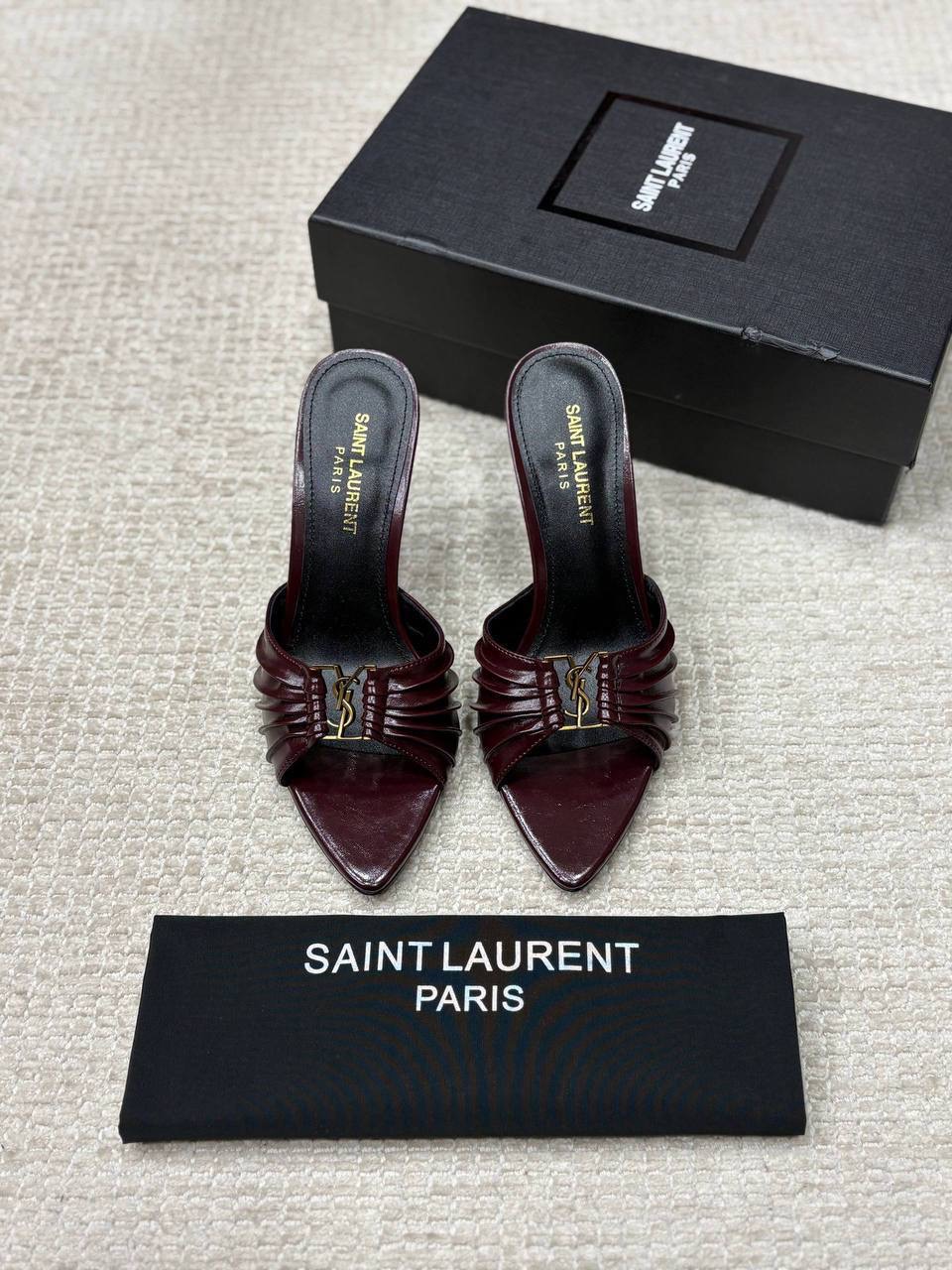 Saint Laurent YSL Heeled Mules